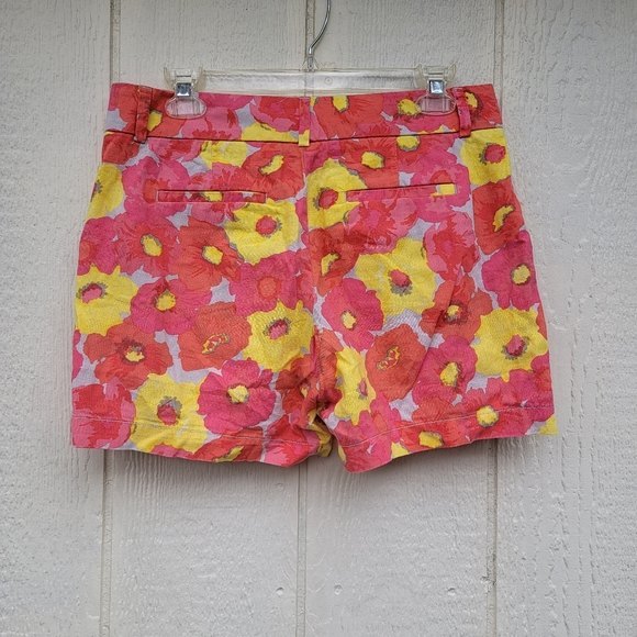 ann Taylor loft linen blend floral print shorts size 2 - Picture 2 of 4
